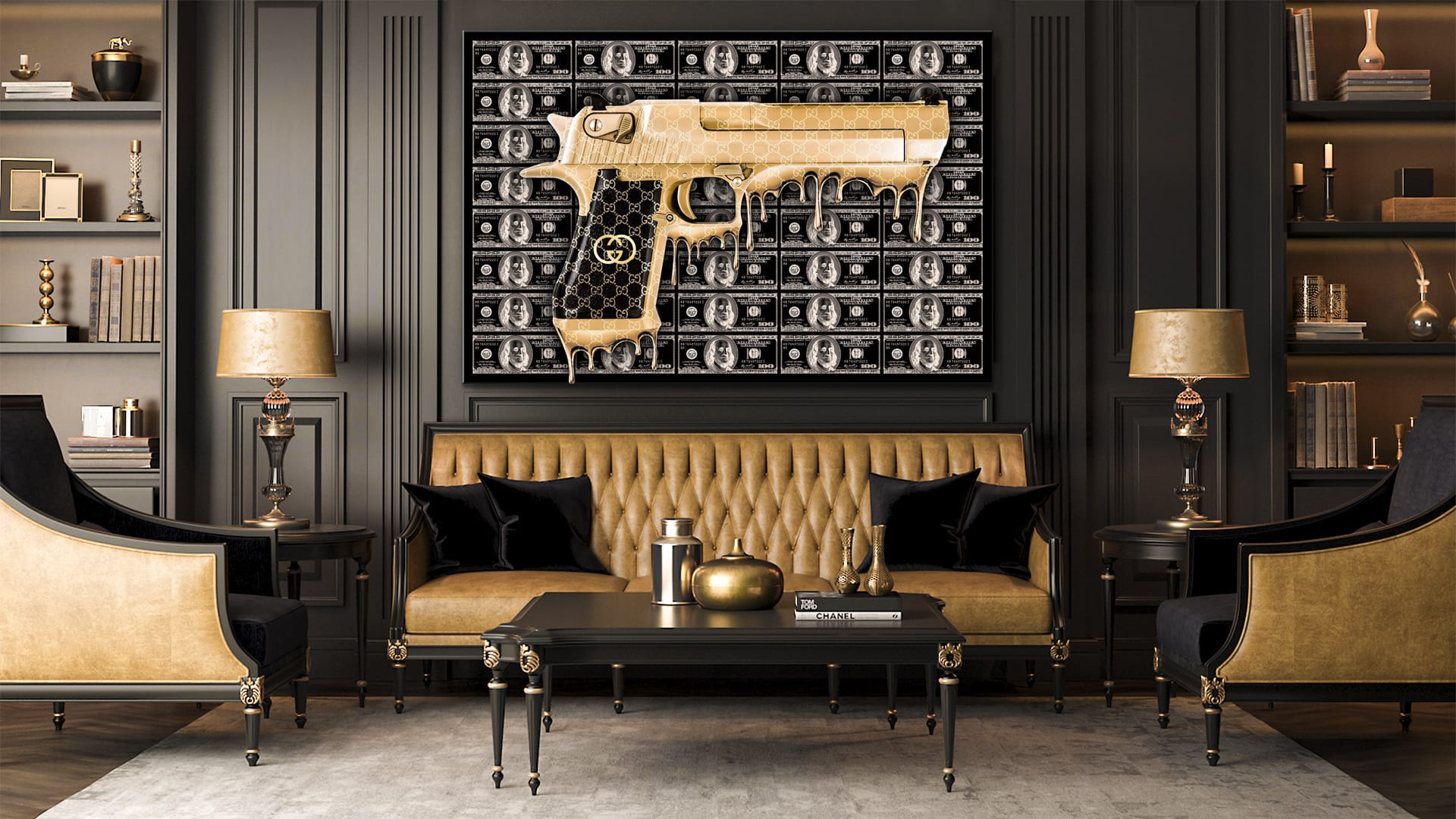 Gucci Gun huiskamer 1