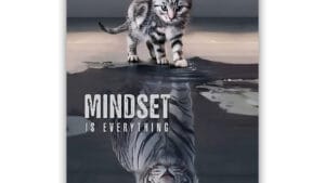 Mindset is everything tijger schilderij