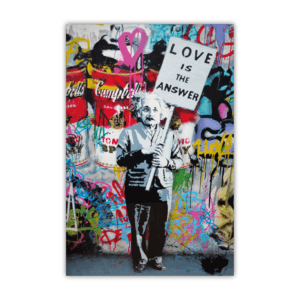 Banksy Einstein Love is The Answer